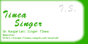 timea singer business card