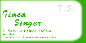 timea singer business card